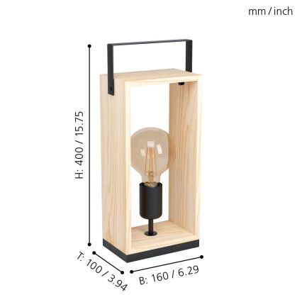 Eglo - Stolná lampa 1xE27/40W/230V