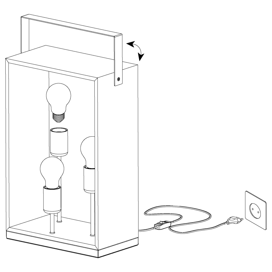 Eglo - Stolná lampa 3xE27/40W/230V