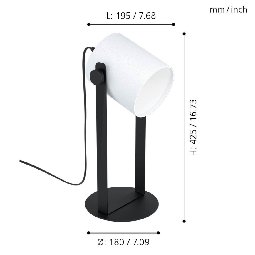 Eglo - Stolná lampa 1xE27/28W/230V