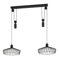 Eglo 43438 - Luster na lankách WINKWORTH 2xE27/40W/230V