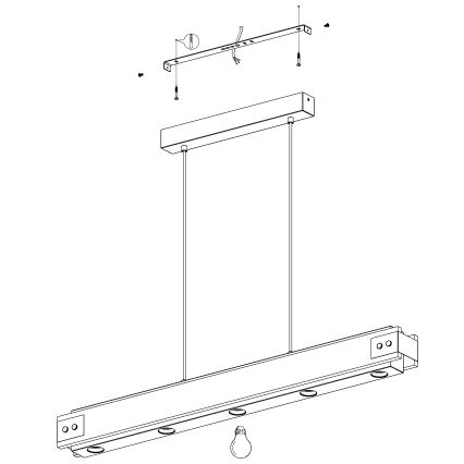 Eglo 43468 - Luster na lanku LAYHAM 5xE27/60W/230V