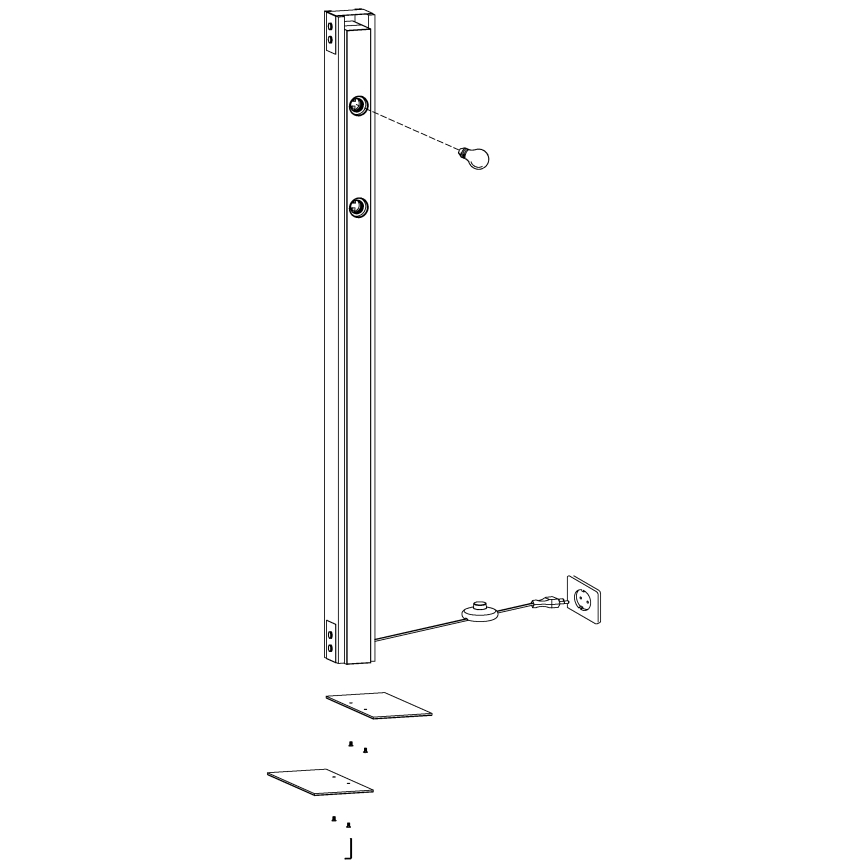 Eglo - Stojacia lampa 4xE27/60W/230V