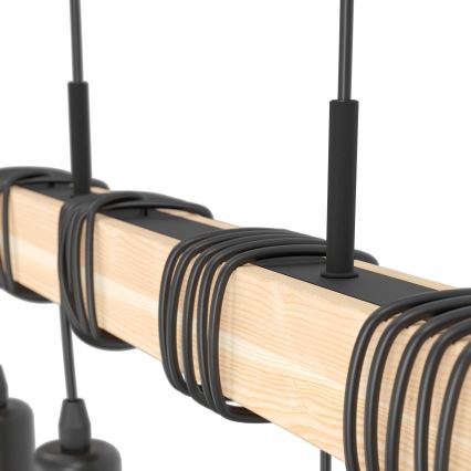 Eglo - Závesný luster s lankom TOWNSHEND 4xE27/60W/230V