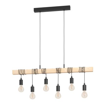 Eglo - Luster na lanku TOWNSHEND 6xE27/60W/230V - FSC certifikované