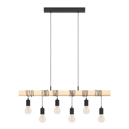 Eglo - Luster na lanku TOWNSHEND 6xE27/60W/230V - FSC certifikované