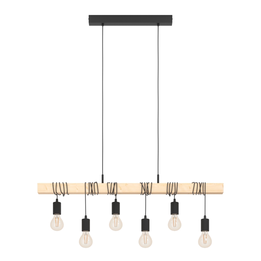 Eglo - Luster na lanku TOWNSHEND 6xE27/60W/230V - FSC certifikované