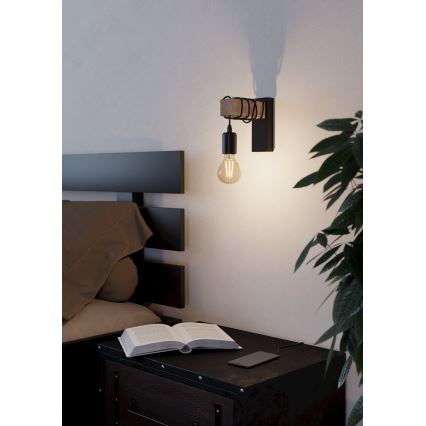 Eglo - Nástenné svietidlo TOWNSHEND 1xE27/10W/230V - FSC certifikované