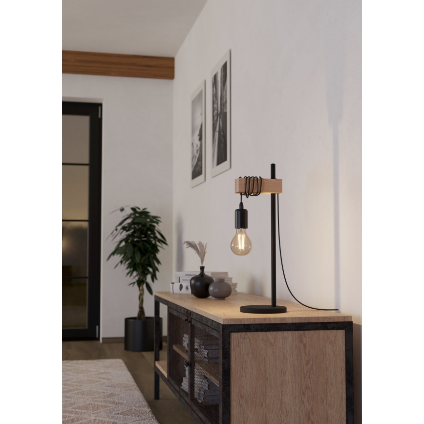 Eglo - Stolná lampa TOWNSHEND 1xE27/10W/230V - FSC certifikované