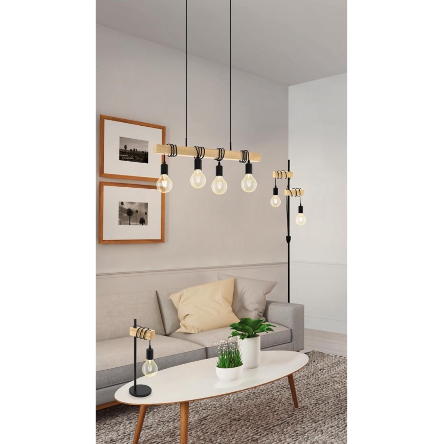 Eglo - Stolná lampa TOWNSHEND 1xE27/10W/230V - FSC certifikované