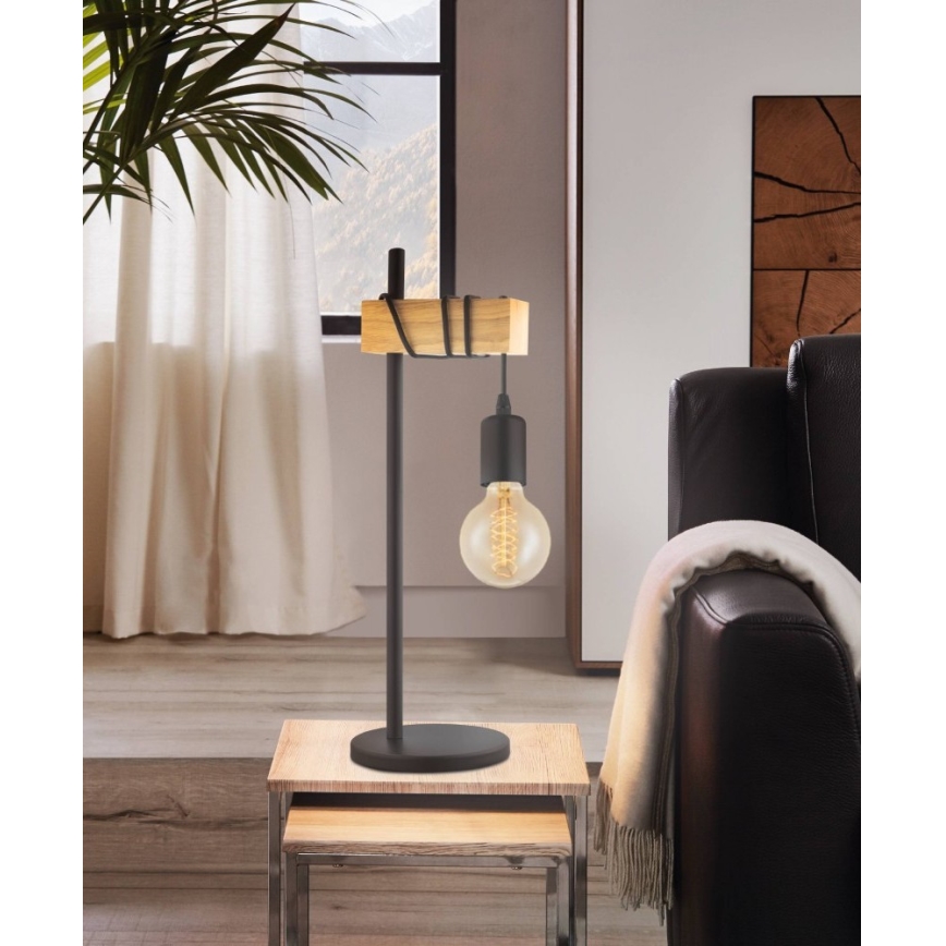Eglo - Stolná lampa TOWNSHEND 1xE27/10W/230V - FSC certifikované