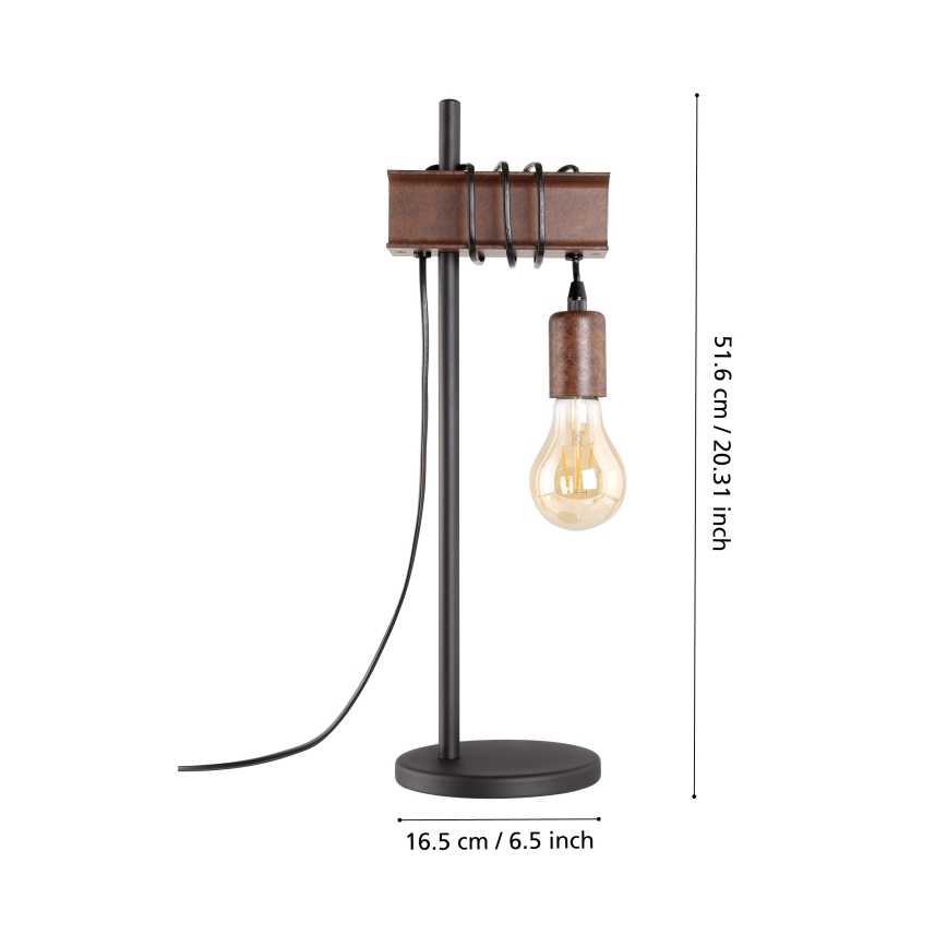 Eglo - Stolná lampa TOWNSHEND 1xE27/10W/230V