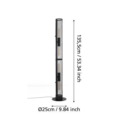 Eglo - Stojacia lampa 4xE27/40W/230V