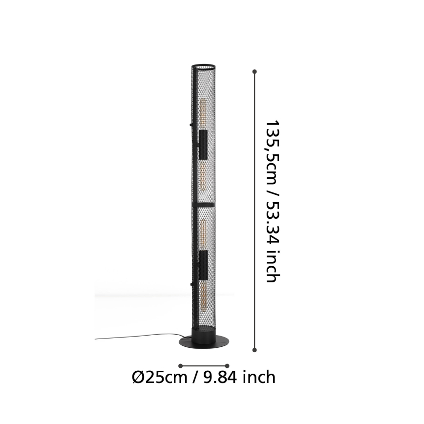 Eglo - Stojacia lampa 4xE27/40W/230V