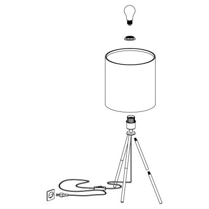 Eglo - Stolná lampa 1xE27/40W/230V