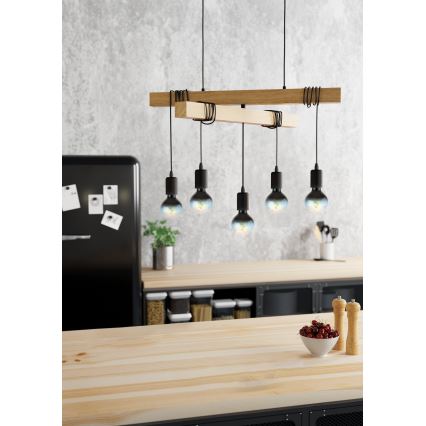 Eglo - Luster na lanku  TOWNSHEND 5xE27/60W/230V
