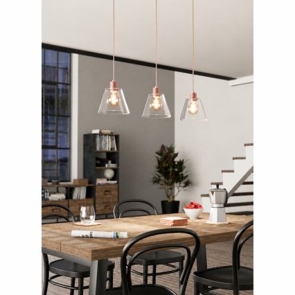 Eglo - Luster na lanku 3xE27/40W/230V