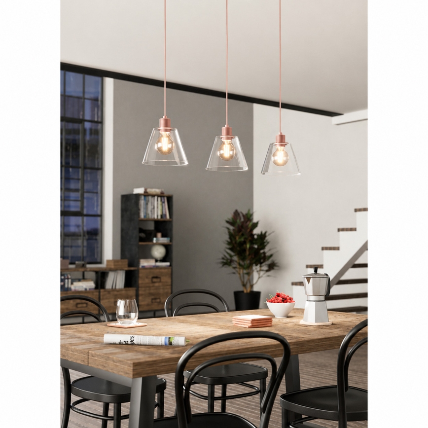 Eglo - Luster na lanku 3xE27/40W/230V