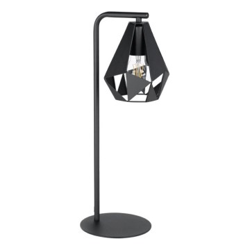 Eglo 43703 - Stolová lampa CARLTON 1xE27/60W/230V čierna