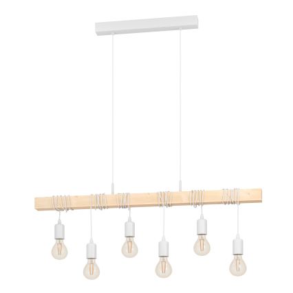 Eglo - Luster na lanku TOWNSHEND 6xE27/60W/230V - FSC certifikované