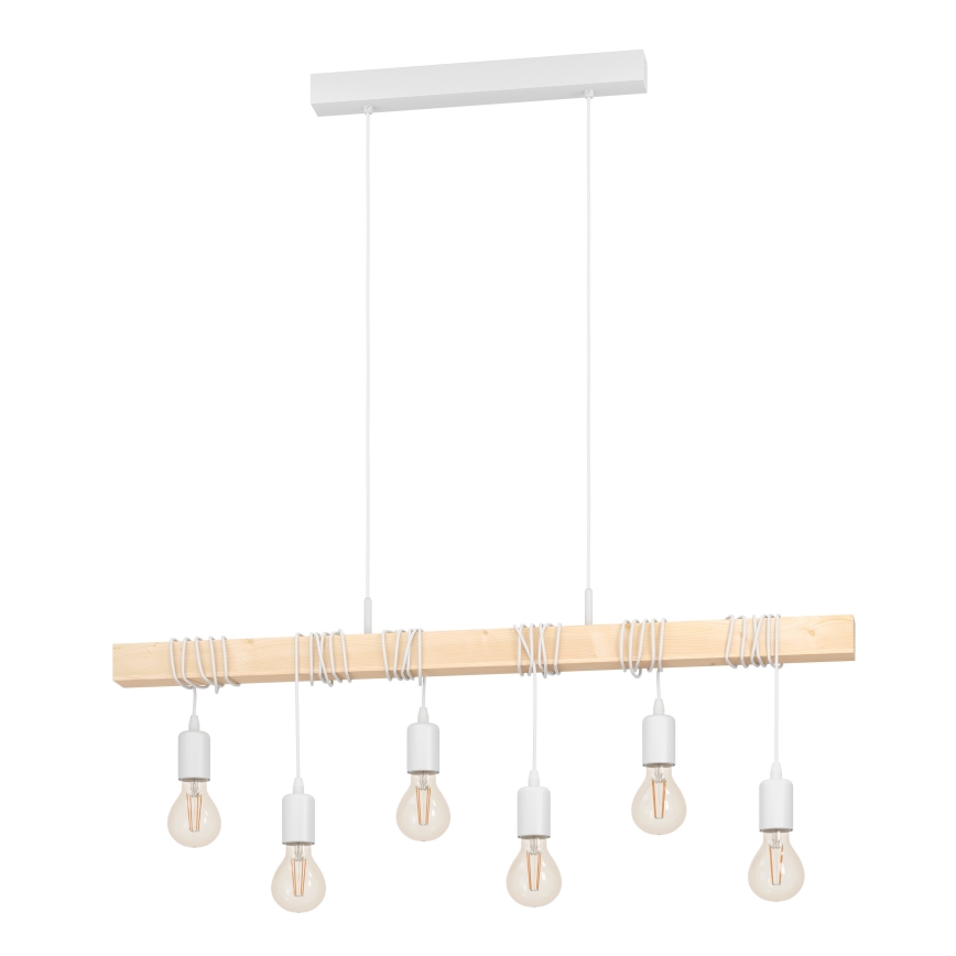Eglo - Luster na lanku TOWNSHEND 6xE27/60W/230V - FSC certifikované