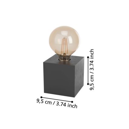 Eglo - Stolná lampa 1xE27/40W/230V antracit