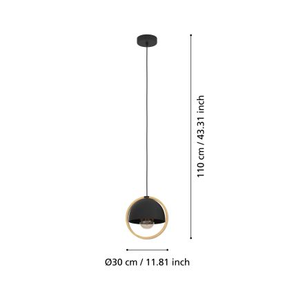 Eglo - Luster na lanku 1xE27/40W/230V