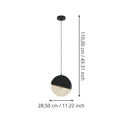 Eglo - Luster na lanku 1xE27/40W/230V