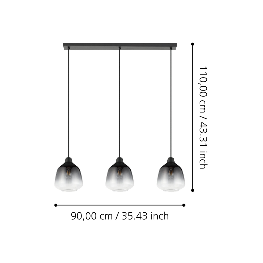 Eglo - Luster na lanku 3xE27/40W/230V