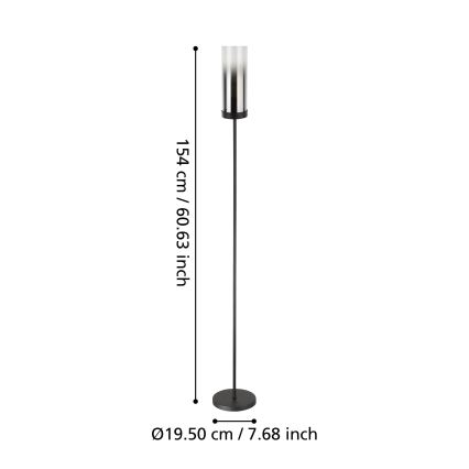 Eglo - Stojacia lampa 1xE27/40W/230V čierna