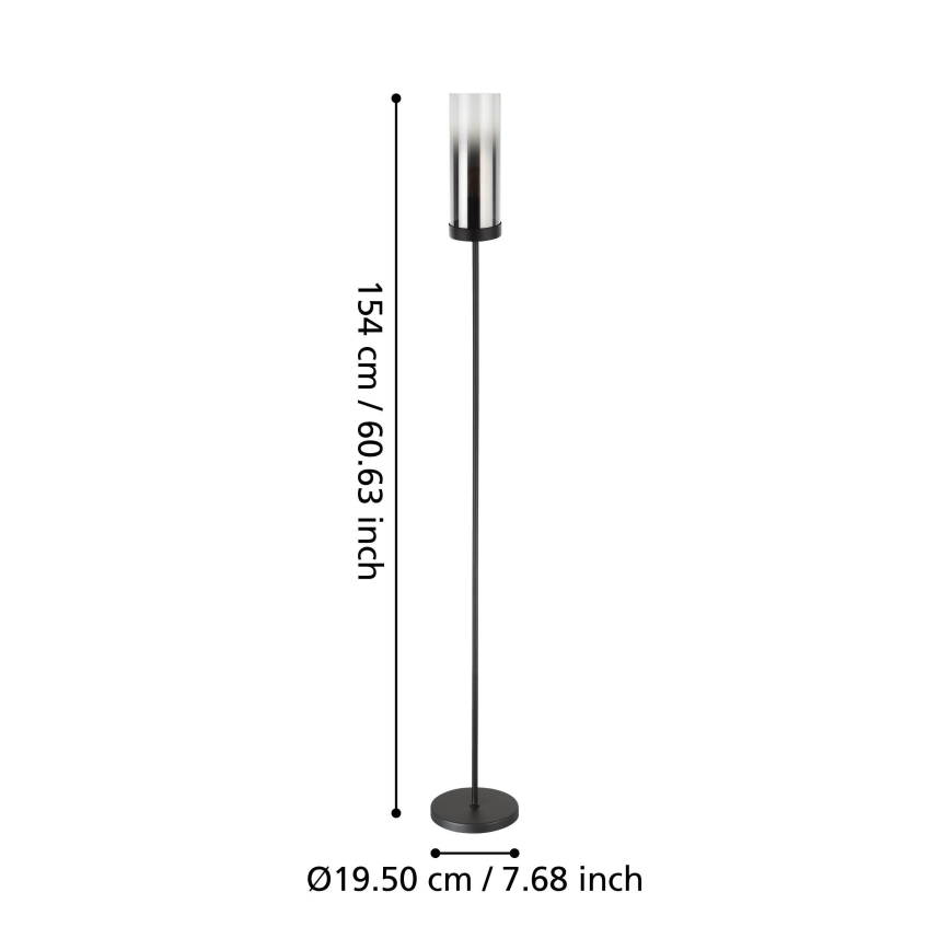 Eglo - Stojacia lampa 1xE27/40W/230V čierna