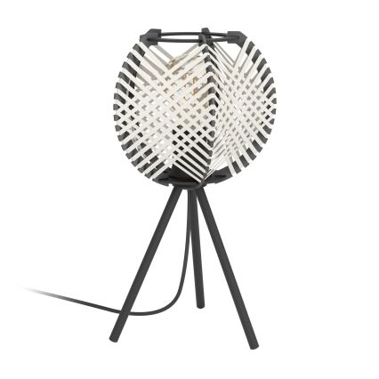 Eglo - Stolná lampa 1xE27/40W/230V biela/čierna