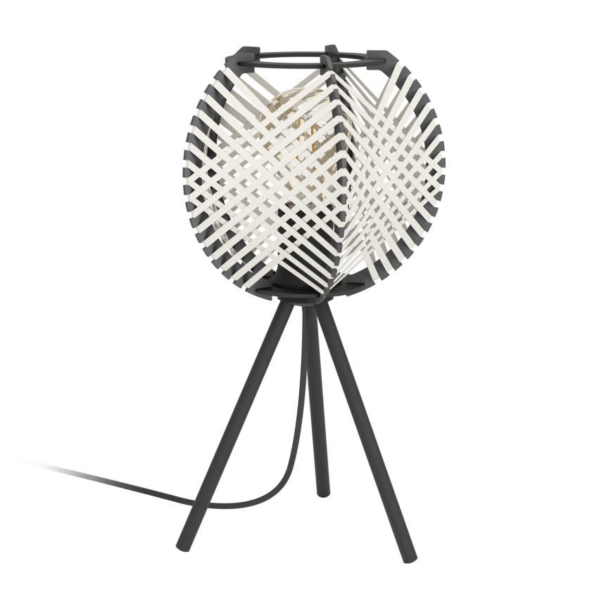 Eglo - Stolná lampa 1xE27/40W/230V biela/čierna