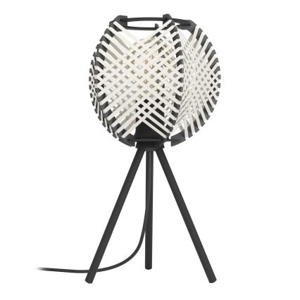 Eglo - Stolná lampa 1xE27/40W/230V biela/čierna