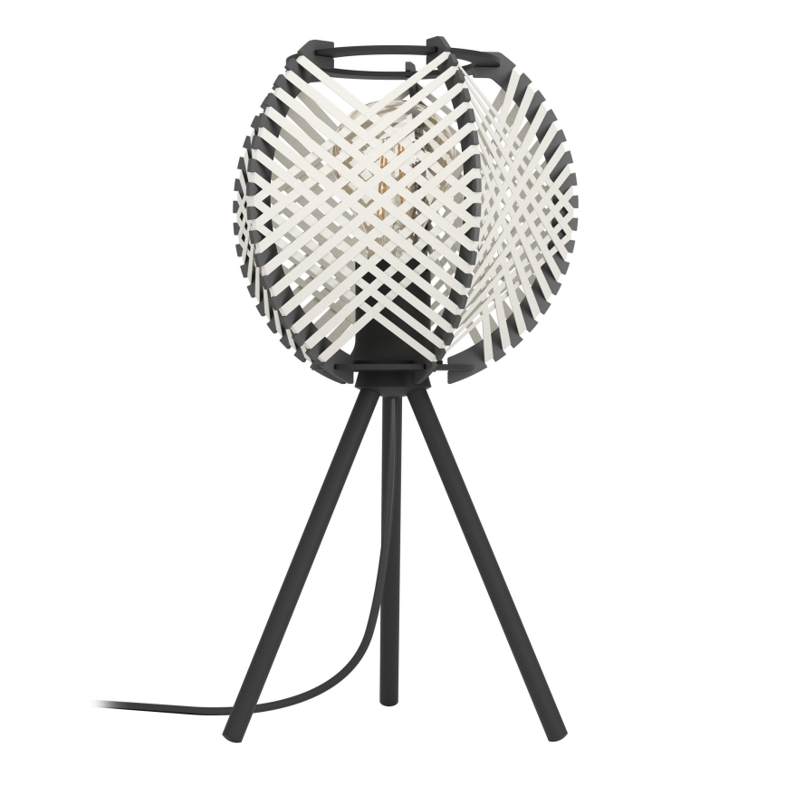Eglo - Stolná lampa 1xE27/40W/230V biela/čierna