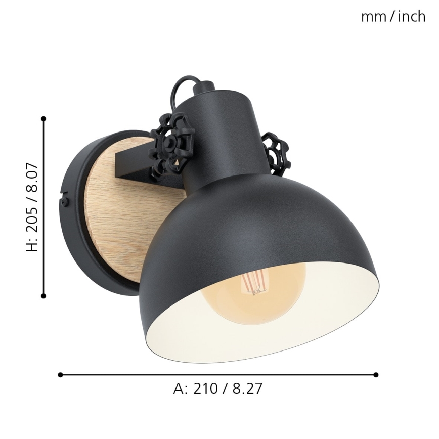 Eglo - Nástenné svietidlo 1xE27/28W/230V
