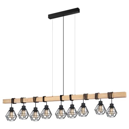 Eglo - Luster na lanku TOWNSHEND 9xE27/60W/230V - FSC certifikované