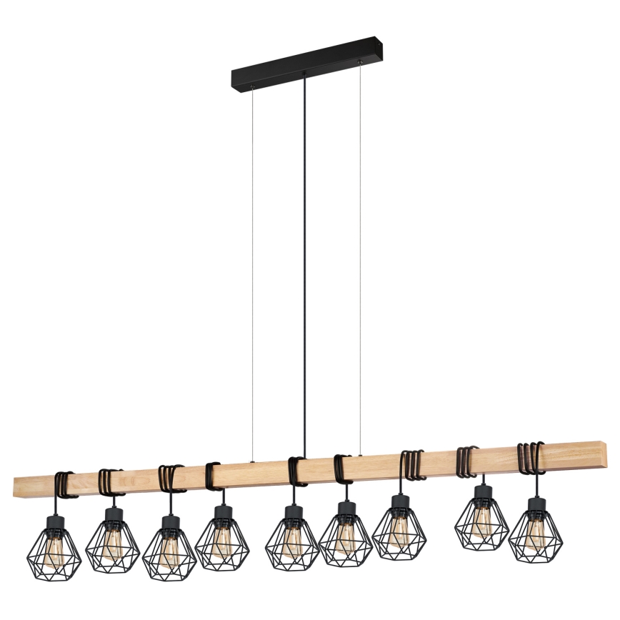 Eglo - Luster na lanku TOWNSHEND 9xE27/60W/230V - FSC certifikované