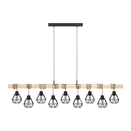 Eglo - Luster na lanku TOWNSHEND 9xE27/60W/230V - FSC certifikované
