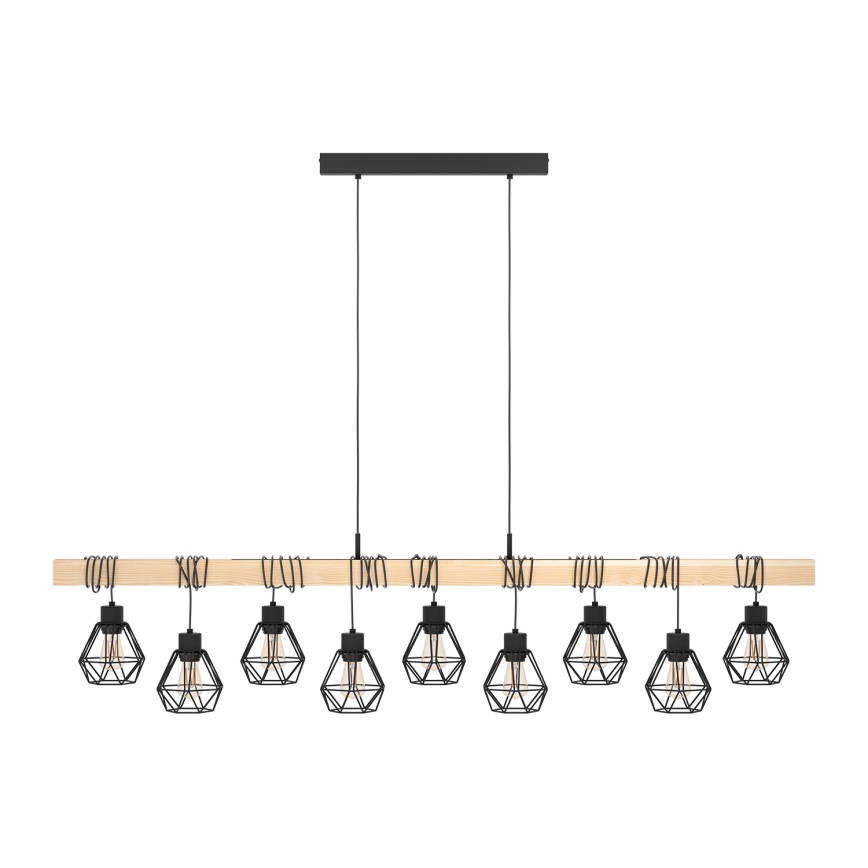 Eglo - Luster na lanku TOWNSHEND 9xE27/60W/230V