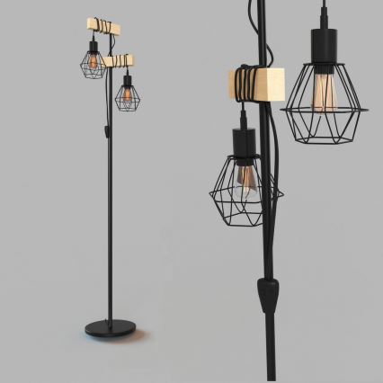 Eglo - Stojacia lampa TOWNSHEND 2xE27/60W/230V