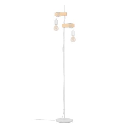Eglo 44083 - Stojacia lampa TOWNSHEND 2xE27/10W/230V biela
