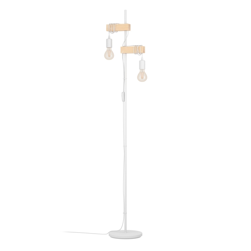 Eglo 44083 - Stojacia lampa TOWNSHEND 2xE27/10W/230V biela