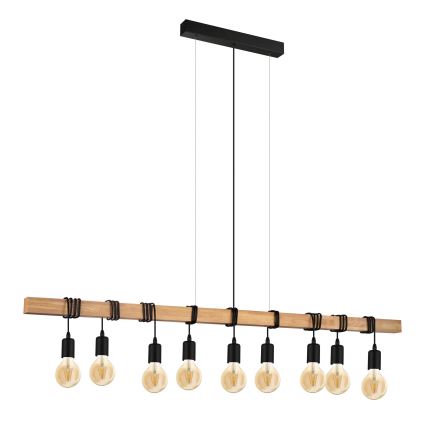 Eglo - Luster na lanku TOWNSHEND 9xE27/60W/230V - FSC certifikované