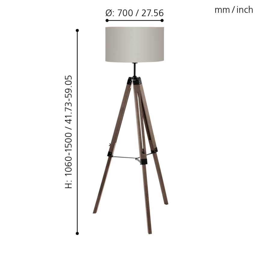 Eglo - Stojacia lampa 1xE27/60W/230V