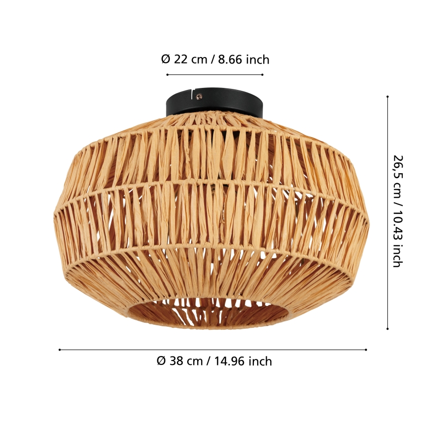 Eglo - Stropné svietidlo 1xE27/40W/230V pr. 38 cm hnedé