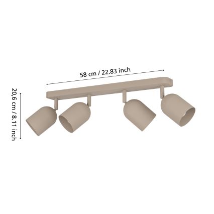 Eglo - Bodové svietidlo 4xE14/40W/230V béžové