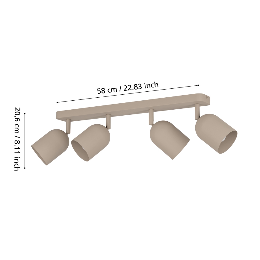 Eglo - Bodové svietidlo 4xE14/40W/230V béžové