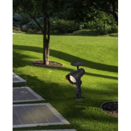 Eglo - Sada 3x LED solárnych svietidiel so senzorom LED/200 mAh IP44 čierne