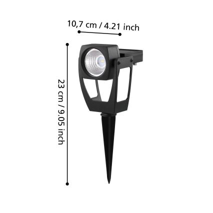 Eglo 48719 - LED Solárny reflektor SOLAR 1xLED/0,1W/3,2V 1000 mAh IP44