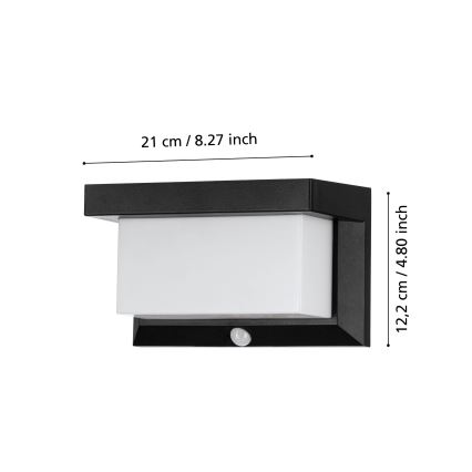 Eglo - LED Solárne nástenné svietidlo so senzorom LED/3,84W/3,7V 2000 mAh IP44